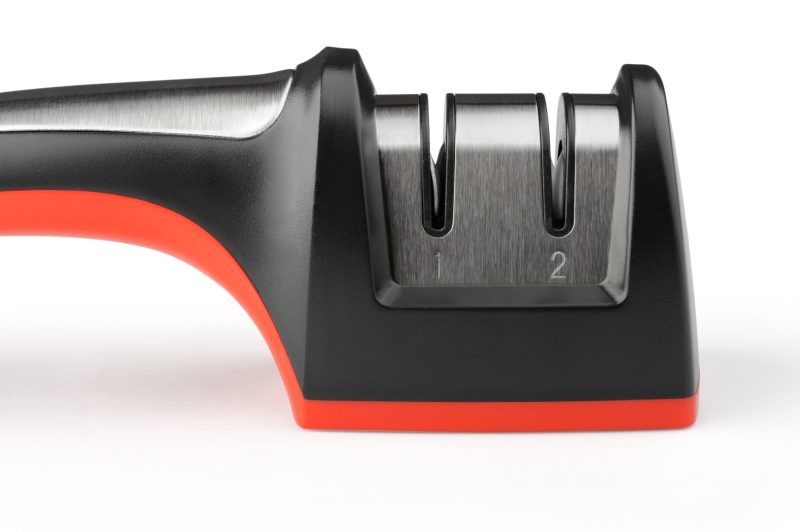 Side view of the Knife Sharpener showing both slots