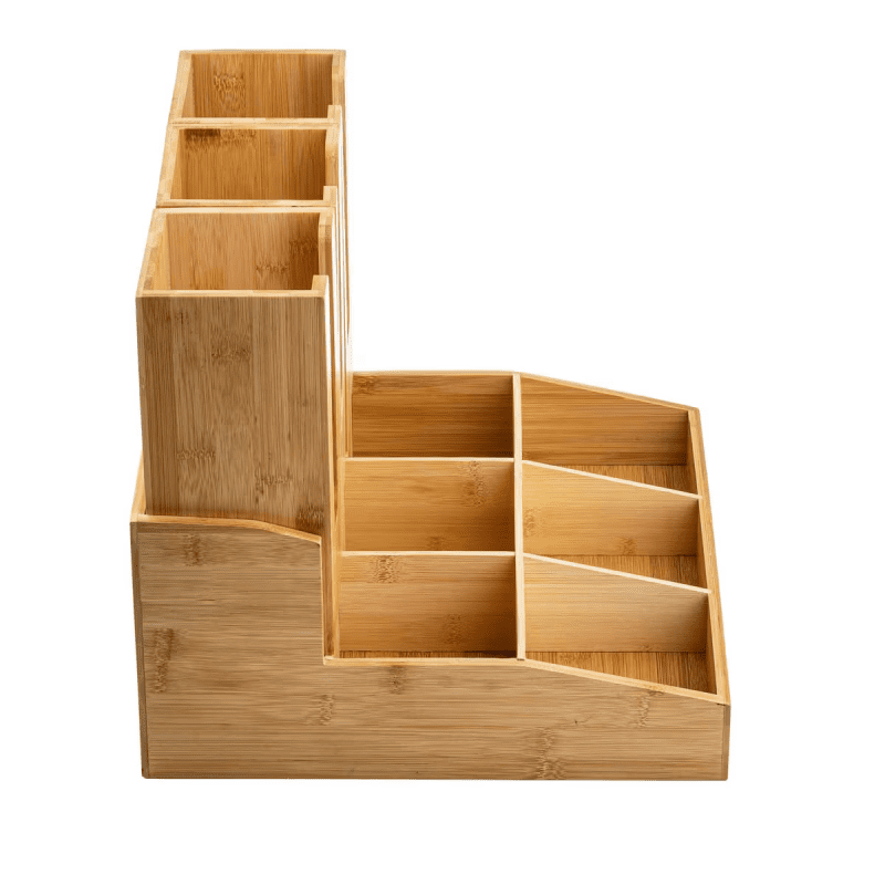 Side view of Beverage condiment organiser - Bamboo