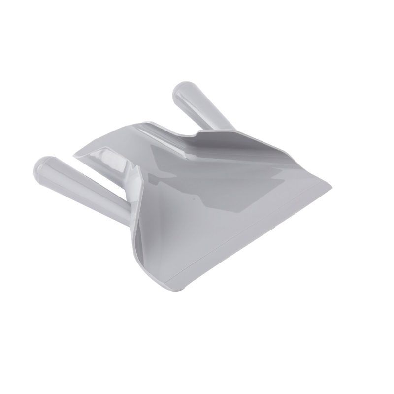 Angled view of Plastic Dual Handle French Fry Scoop