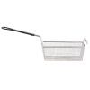 Side view of Rectangular Fry Basket with Black Handle