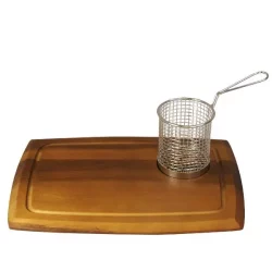 Acacia Wood Presentation Board With Round Recess