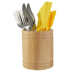 Rubber Wood Mini Barrel Caddy
