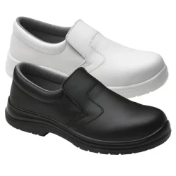 Slip On Safety Shoes in Black or White