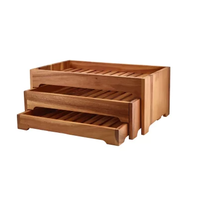 Acacia Wood 3 Tier Display Stand GN 1-1