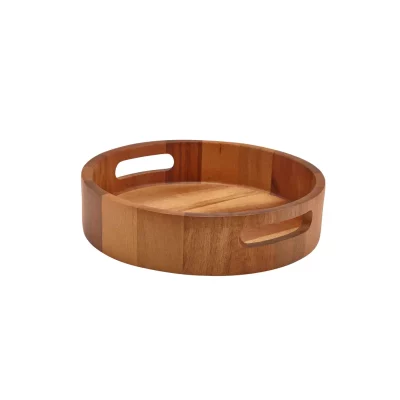 Acacia Wood Round Serving Tray 25cm