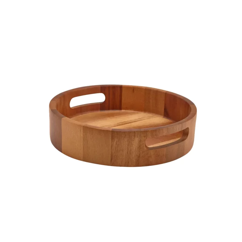 Acacia Wood Round Serving Tray 25cm