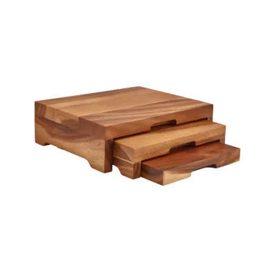 Acacia Wood Stepped Display Stand GN 1-2