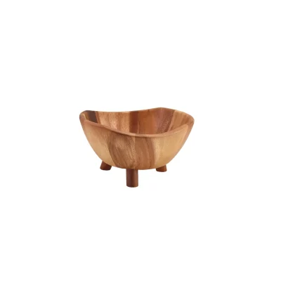 Acacia Wood Tripod Bowl 25cm