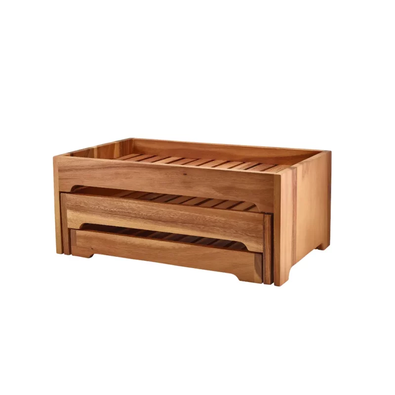 Drawers closed on 3 tier GN1-1 display stand