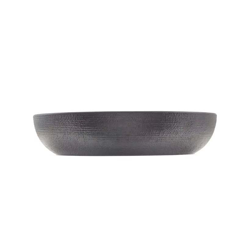 Image showing the depth of the Melamine Black Jute Buffet Bowl 35