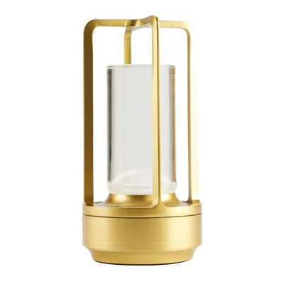 Industrial Brassy Table Lamp