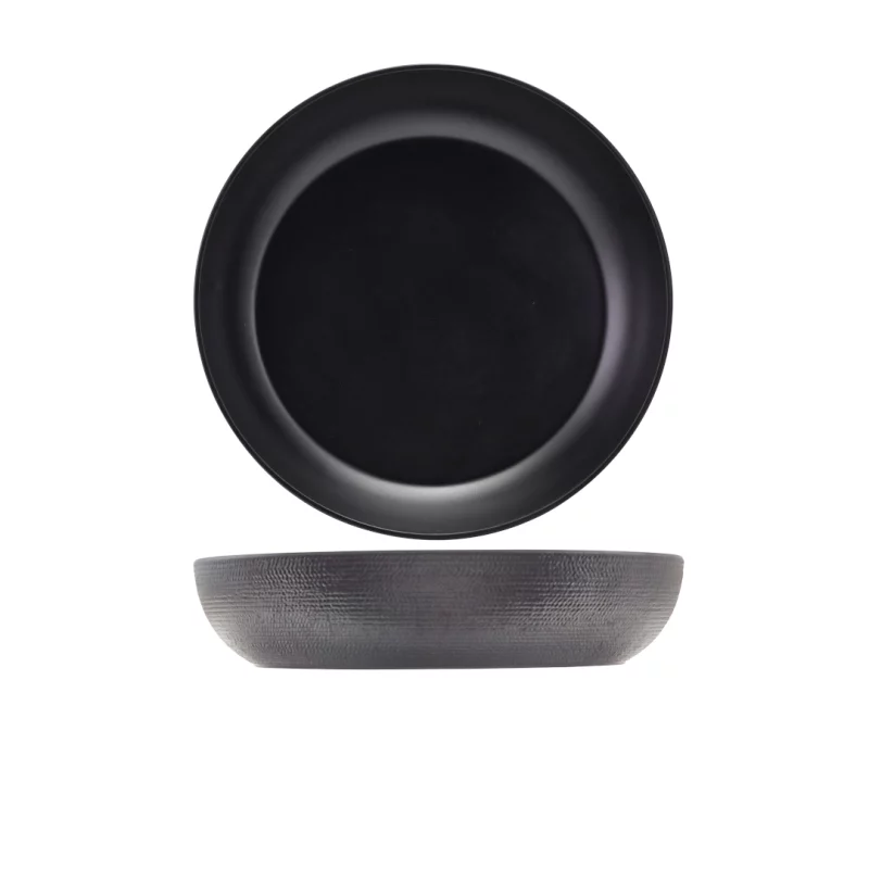 Melamine Black Jute Buffet Bowl 35