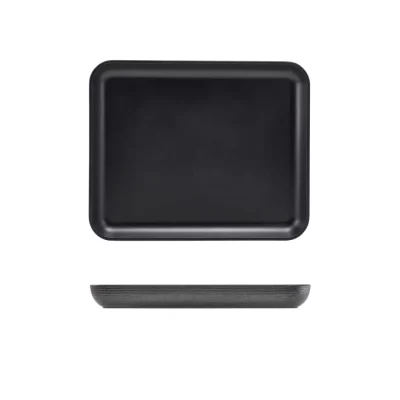 Melamine Black Jute Platter GN 1/2
