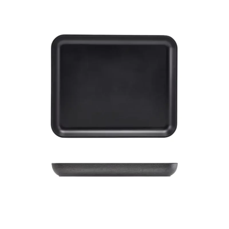 Melamine Black Jute Platter GN 1/2