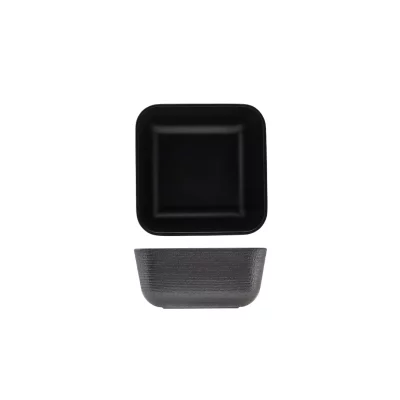 Melamine Black Jute Square Buffet Bowl 20cm