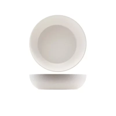 Melamine White Jute Buffet Bowl 28cm