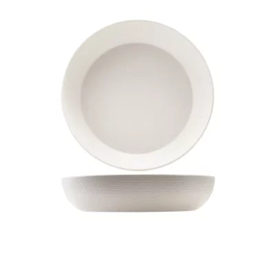 Melamine White Jute Buffet Bowl 35cm