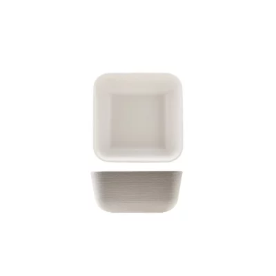 Melamine White Jute Square Buffet Bowl 20cm