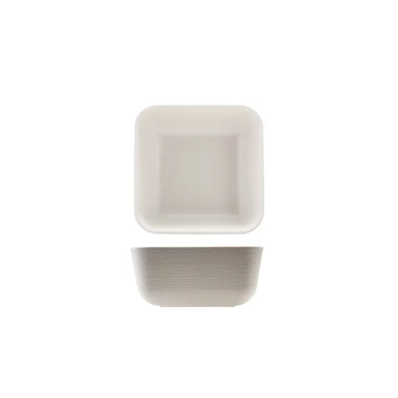 Melamine White Jute Square Buffet Bowl 20cm