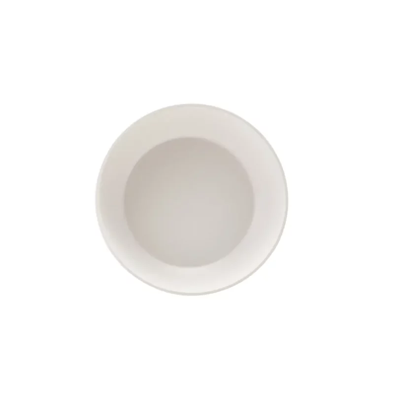 Top down view of 28cm White Jute Buffet Bowl
