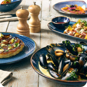 Aqua Blue Terra Tableware