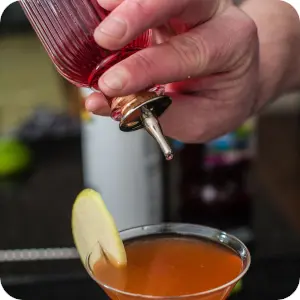 Bitters Bottles and Drippers to control the amount of bitters in your cocktails. A must have for bar tenders and mixologists
