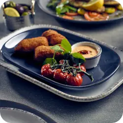 Rustic Blue Terra Rectangular Plates