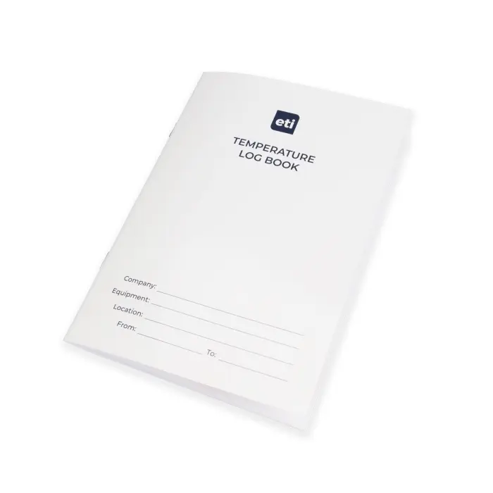 Front cover of an A5 Temperature Log Book