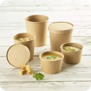 Heavy Duty Kraft Soup Containers