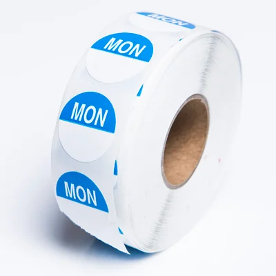 Monday Round Daily Dot Label