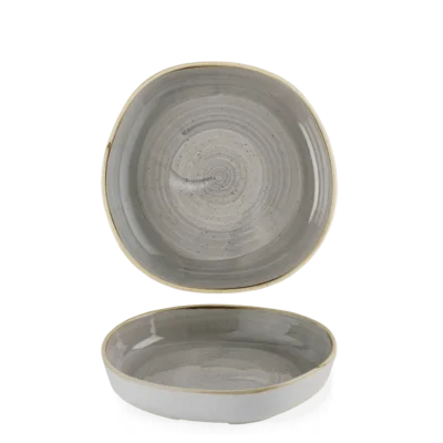 Peppercorn Grey 23cm Organic Walled Bowl