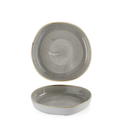 Peppercorn Grey Organic Walled Bowl 20cm