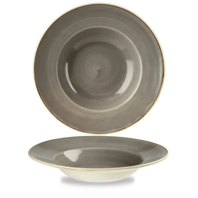 Peppercorn Grey Wide Rim Bowl 28cm
