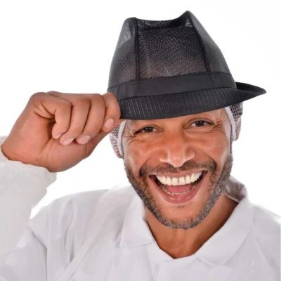 Black Trilby Hat with Snood Unisex