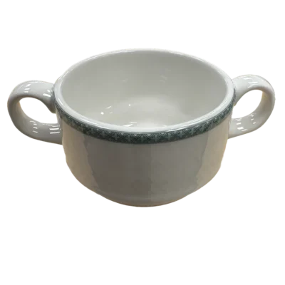Dudson Chantilly Soup Bowl with Handles 9.5oz