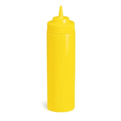 Sauce Bottle 24oz Yellow Wide Mouth