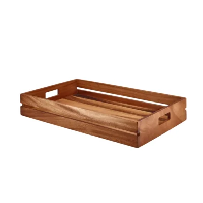 Acacia Wood Low Crate - Riser GN 1-1