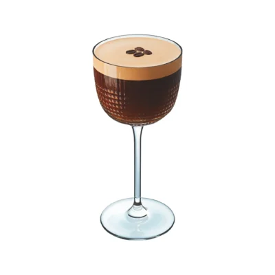Espresso Martini served in a Disco Nick and Nora Glass