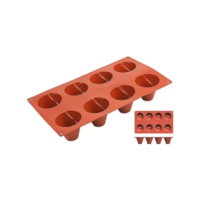 Non-Stick Dariole 8 Moulds – Silicone Baking Mould Tray