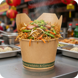 Kraft Compostable Noodle Pails