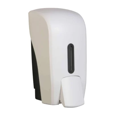 1 Litre White Soap Dispenser Graphite Window Halo