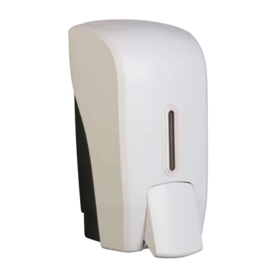 1 Litre White Soap Dispenser Pearl Window Halo