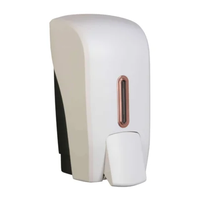 1 Litre White Soap Dispenser Rose Gold Window Halo