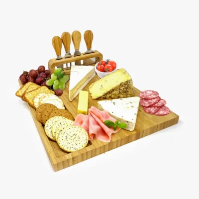 Bamboo Cheese & Charcuterie Board Set