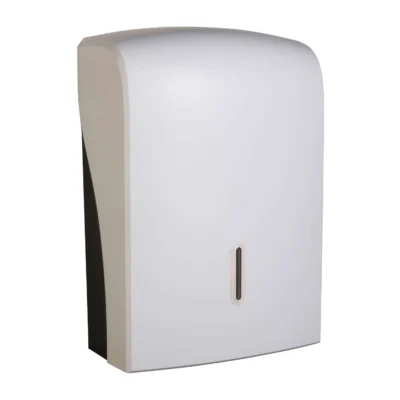 White Large Hand Towel Dispenser Pearl Halo