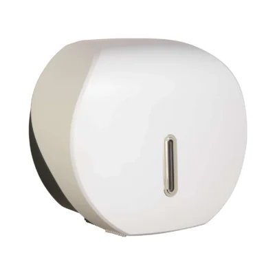 White Mini Jumbo Dispenser Silver Window Halo