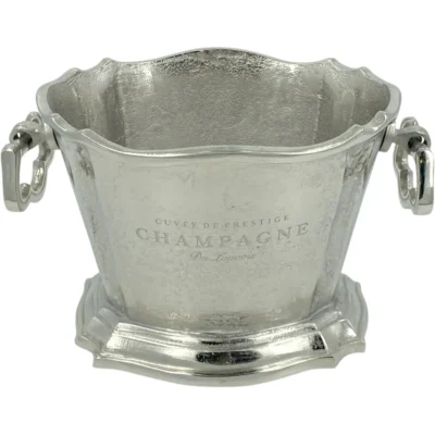 Deluxe Cast Aluminium Champagne Bucket Scallop Shape 8 Litre
