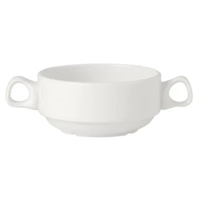 Simplicity White Handled Stacking Soup Cup