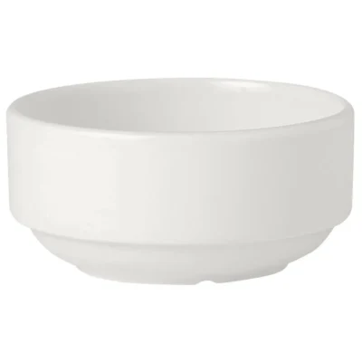 Simplicity White Unhandled Stacking Soup Cup