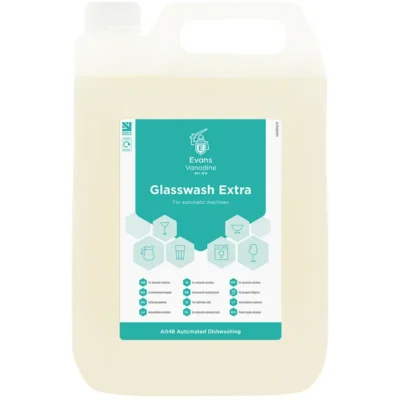 Y0119 Evans Vanodine Glasswash Extra 5 Litre